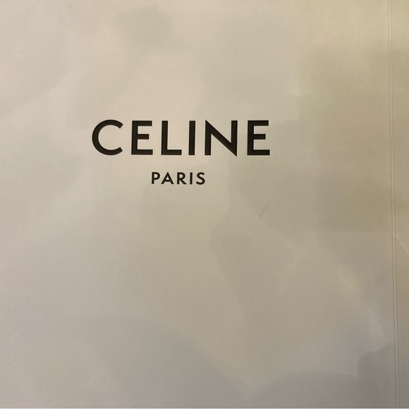 Celine classic luxury large box white with black interior